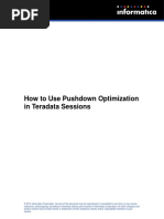 PushdownOptimization in Teradata Sessions