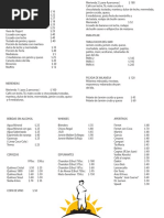 Menu Cafeteria FDM PDF