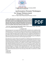 Spatial and Transformation Domain Techniques For Image Enhancement