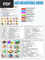 Countable Uncountable Worksheet