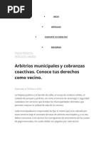 Arbitrios Municipales y Cobranzas Coactivas