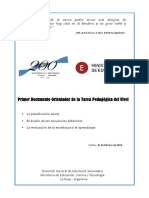 Primer Documento Orientador de La Tarea Pedagógica Del Nivel