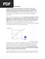 Ley de Rendimientos Decrecientes