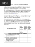 NCCA Self-Assessment Checklist