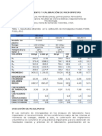 Informe Mantenimiento y Calibración de Micropipetas