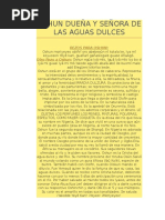 Oshun Dueña y Señora de Las Aguas Dulces