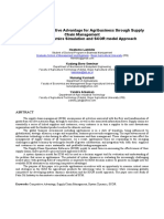 Achieving Competitive Advantage For Agribusiness Through Supply Chain Management A System Dynamics Simulation and SCOR Model Approach PDF