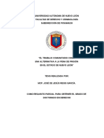 El Trabajo Comunitario Como Una Alternativa A La Pena de Prision en El Estado de Nuevo Leon