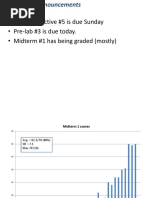 ALEKS Objective #5 Is Due Sunday - Pre-Lab #3 Is Due Today. - Midterm #1 Has Being Graded (Mostly)