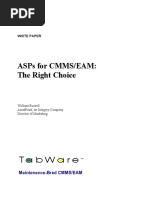 Asps For Cmms/Eam: The Right Choice