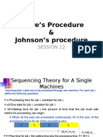 Moore's Procedure & Johnson's Procedure: Session 12