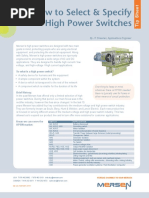 How To Select & Specify High Power Switches