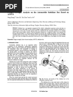 Fatigue Strength Analysis On The Automobile Stabilizer Bar