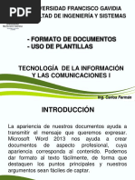 Formato de Documentos - Uso de Plantillas PDF