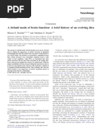 A Default Mode of Brain Function A Brief History of An Evolving Idea