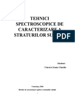 Tehnici Spectroscopice de Caracterizare A Straturilor Subțiri