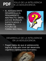 Desarrollo de La Inteligencia en La Adolescencia