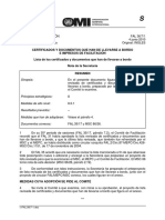 FAL 36-7-1 - Lista de Los Certificados y Documentos Que Han de Llevarse A Bordo (SecretarÃ A)