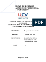 Vulnerabilidad de Los Derechos en El Perù en La Epoca Del Terrorismo 1