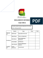 Reglamento Interno de Caja Chica