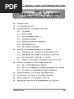 Chapter - 1 Introduction of Company Profile of Automobile Industry of India