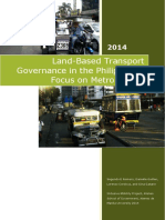 Land-Based Transport Governance in The Philippines: Focus On Metro Manila