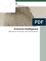 Criminal Intelligence For Front Line Law Enforcement