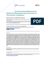 Review of Non-Newtonian Mathematical Models For Rheological Characteristics of Viscoelastic Composites