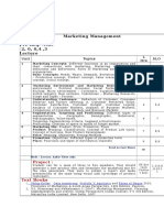 BMT2XXX Marketing Management L, T, P, J, C Pre-Req: None 2, 0, 0,4, 3