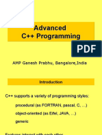 Advanced C++ Programming Advanced C++ Programming