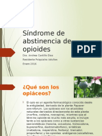 Síndrome de Abstinencia de Opioides