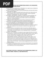 Ancciones Positivas Que Viennen Realizando Los Ciudadanos Frente A La Deforestacion