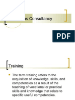 Training As Consultancy