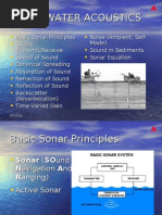 Principles of Underwater Acoustics