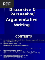 Discursive & Persuasive-Argumentative Writing