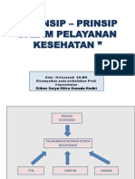 Prinsip-2 Dalam Pelayanan Kesehatan