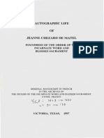 The Writings of JEANNE CHEZARD DE MATEL Autographic Life Vol 2 of 2 The Years 1643 To 1660 Numbers 91 To 178