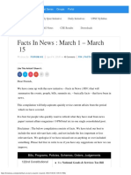 Facts in News: March 1 - March 15: Test Series Daily Quiz Initiative Daily Initiatives UPSC Syllabus