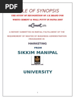 Title of Synopsis: Sikkim Manipal