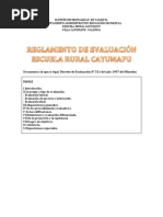 Reglamento de Evaluación Escuela Rural Cayumapu