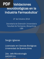 Validaciones Microbiológicas Octubre 2014