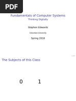 Fundamentals of Computer Systems: Thinking Digitally