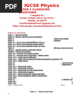 IGCSE Physics Paper 1 Classified