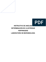 Instructivo de Análisis Clostridium Perfringes