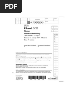 EdExcel A Level Physics Unit 3 Paper 1 Jan 2009