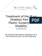 Treatment of The Ill On Shabbos Part II: Plastic Surgery On Shabbos