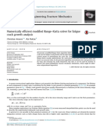 Numerically Efficient Modified Runge-Kutta Solver For Fatigue Crack Growth Analysis