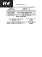 Academic Calendar 2016