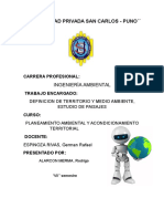 Informe Fisico Definicion de Territorio y Medio Ambiente, Estudio de Paisajes