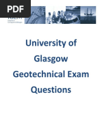 3.2 University of Glasgow Geotechnical Exam Question Examples